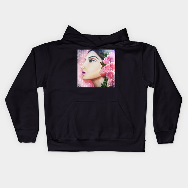 Empowered woman Kids Hoodie by Begoll Art